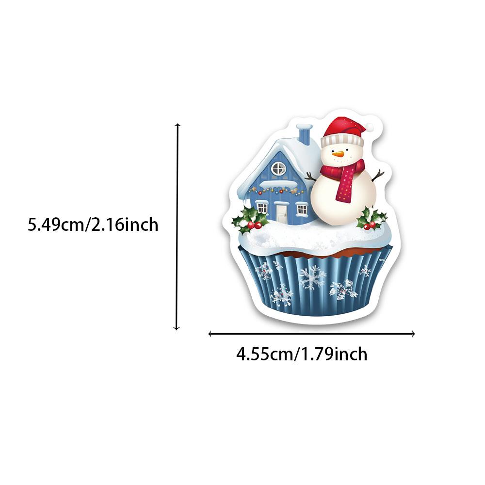 50PCS Blue Winter Christmas Graffiti Stickers DIY Phone Case Stationery Luggage Notes Waterproof Stickers
