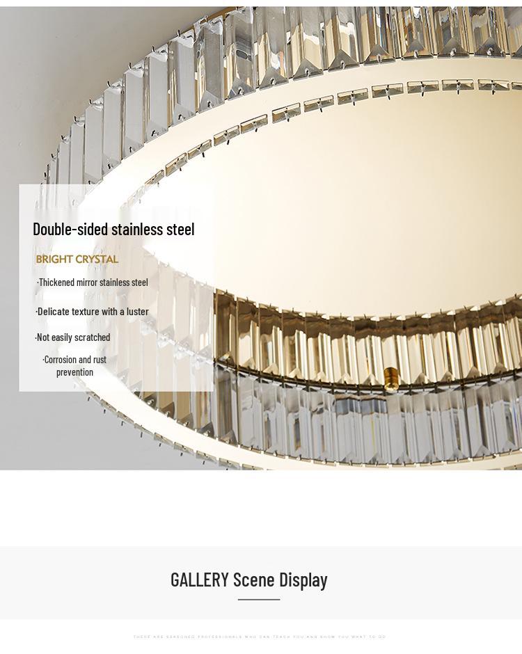 Modern Italian LED Crystal Ceiling Light for Bedroom and Dining Room