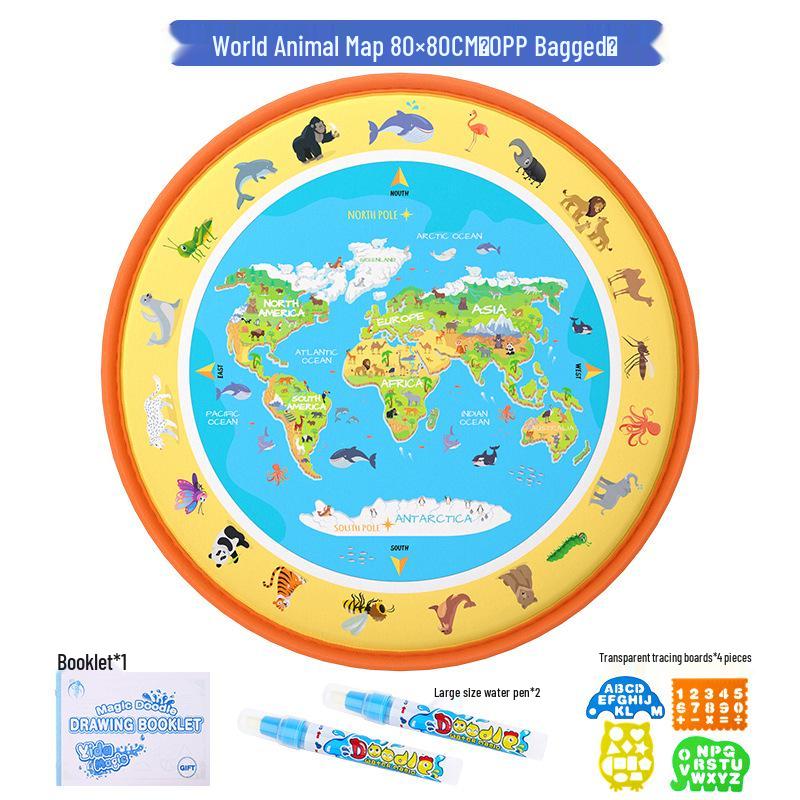 Magic Water Drawing Mat - 100×80cm Colorful Painting & Writing Blanket for Kids