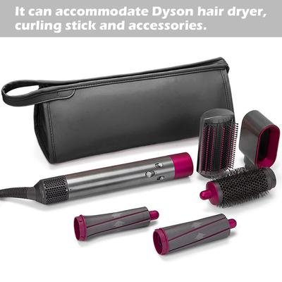 Hair Dryer Carrying Case Waterproof Hair Dryer Storage Case PU Leather Storage Bag Portable Travel Storage Organizer for Dyson