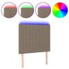 VidaXL Tête de Lit à LED Meuble de Chambre à Coucher Accessoire de Lit Simple Tête de Cadre de Lit Intérieur Taupe 3122648