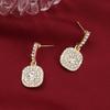 S925 Silver Needle Diamond Geometric Earrings - Trendy & Luxurious