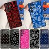 Black Bandana Paisley Phone Case For Samsung Galaxy S25 Ultra S24 Ultra S9 S10 S20 S21 S22 Plus S23 S24 FE Cover