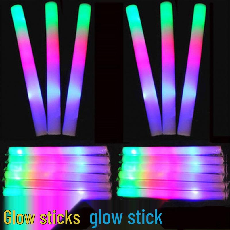 Customizable Colorful Flashing Foam Glow Sticks for Concerts