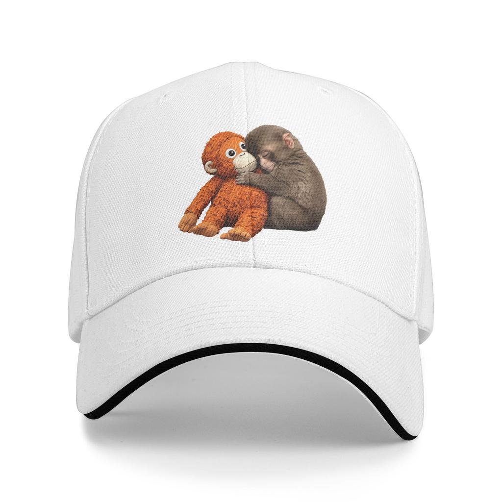 Summer Cute Baby Monkey Punch Baseball Cap Outdoor Gym Casual Design Sun Trucker Hat Couple Women High Quality Snapback Cap