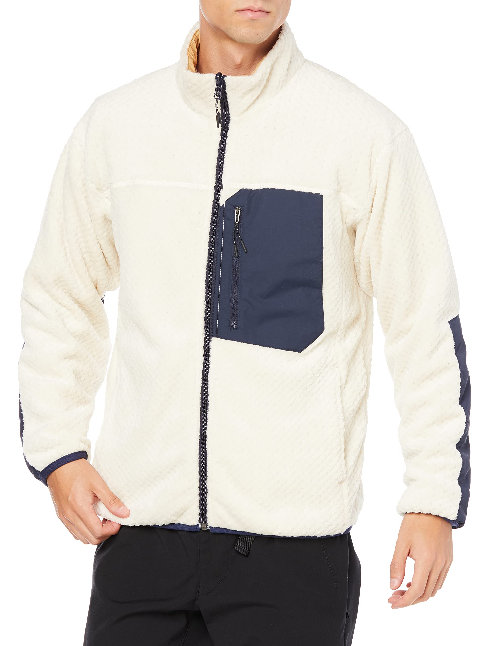 

Мужская куртка Mizuno Polartec High Loft двусторонняя флисовая, береза, размер XL, B2MC2502, белая,