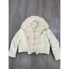 Womens Short Winter Parka With Detachable Faux Fur Collar Thick Warm Cotton Coat Loose Fit Cold Weather