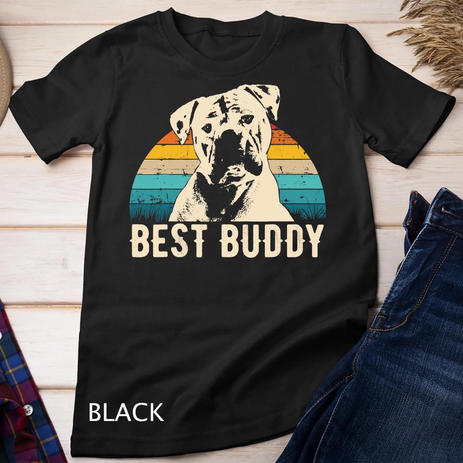

Retro American Bulldog T Shirt Kids XXXXXL чорний