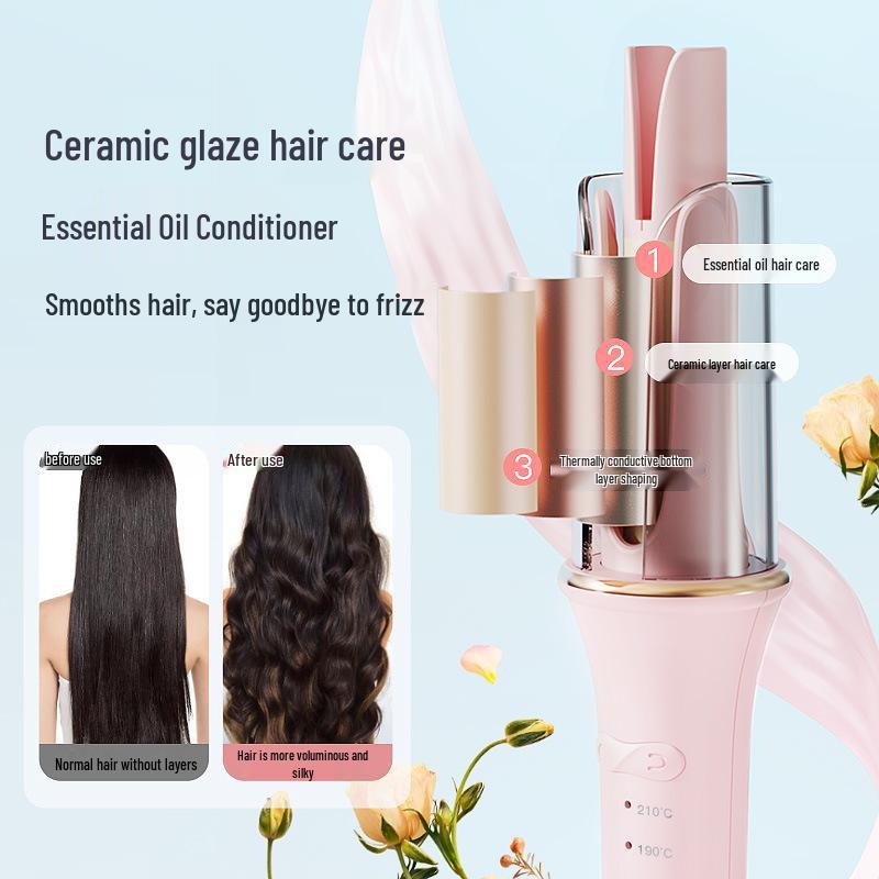 Automatic Negative Ion Curling Iron - 25MM Electric Curler for Home Use