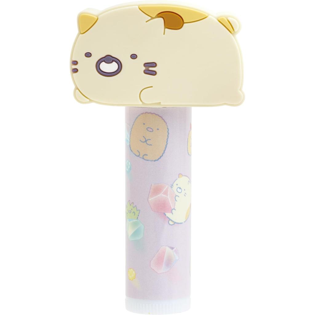 FE41002 Sumikko Gurashi Lip Cream with Mascot Cat (Peach Scent)
