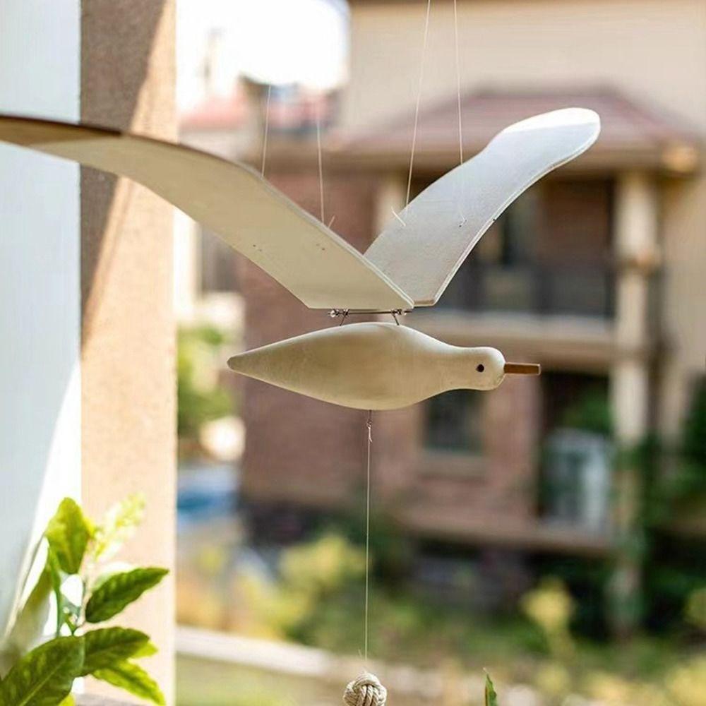 

Дерев яні літаючі махаючі чайки ремесла Елегантна підвіска з літаючими чайками Патіо Wooden