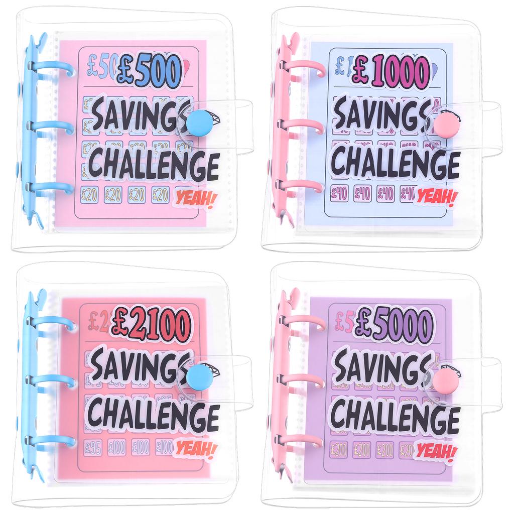 Mini Money Savings Challenge Binder, £5000 £2100 £1000 £500 Cash Envelopes Reusable Money Saving Wallet With Cash Stuffing For