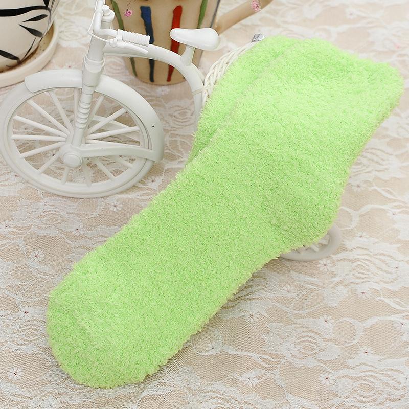 18 Styles Candy Color Thermal Warm Plush Socks Women Coral Fleece Floor Sox for Female Girls Colorful Wife‘s Gifts Dropshipping