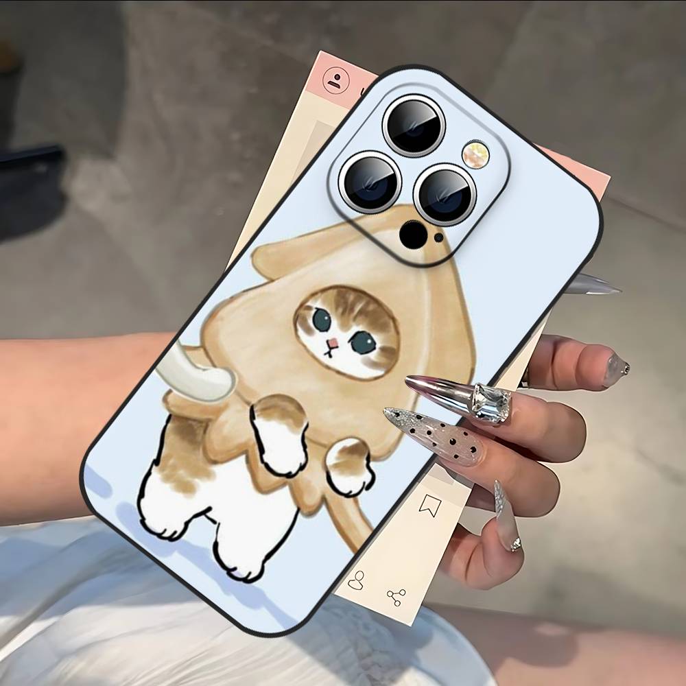 Funny Cartoon Cat Phone Case For IPhone 17 16 15 14 13 12 11 PRO MAX PLUS Mini TPU Soft To Skin-friendly Case