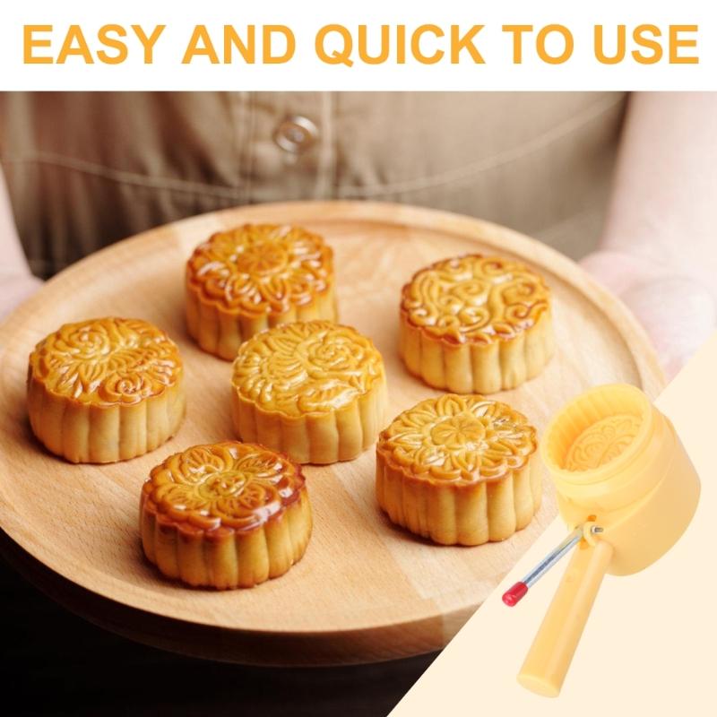 Hand Pressed Ice Skin Mooncakes Mold Chocolate Moulds Flexible ABS Plastics Pastries Dessert Mold for Baking Enthusiasts