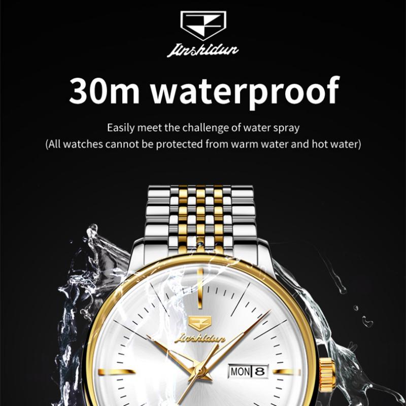 JINSHIDUN New Business and Leisure Men's Watch Business Simple Waterproof Luminous Automatic Mechanical High-end Men's Watch