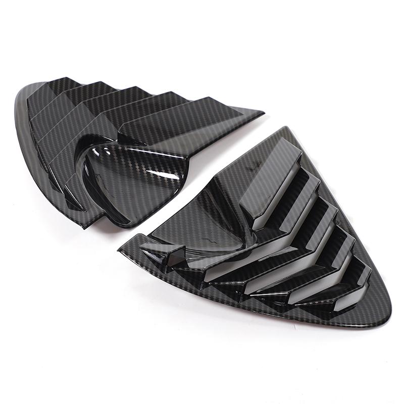For Seat Leon 2008-2012 ABS Black Car Rear Triangular Blind Decorative Cover Car Accessories