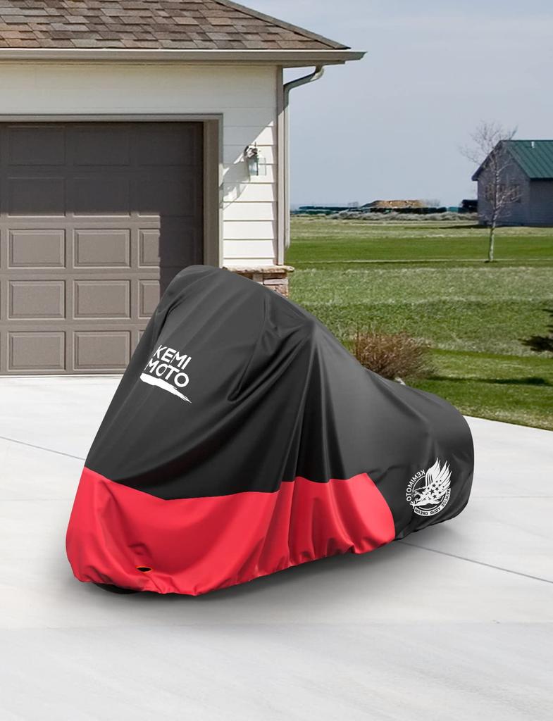 KEMIMOTO Harley Cruiser Cover, Bike Cover, UV Protection, High Windproof, Waterproof, 300D Thick, UV