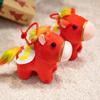 1Pcs Blessing Message Horse Doll Keychain Red Horse Plush Stuffed Toys Bag Pendant  Year Gift For Friends