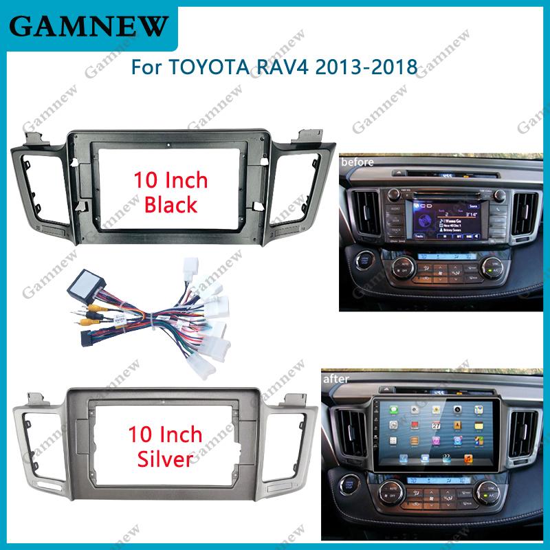 10 Inch Car Radio Fascia Frame Canbus Box Decoder For Toyota Rav4 2013-2018 LHD Android Radio Dashboard Fitting Panel Kit