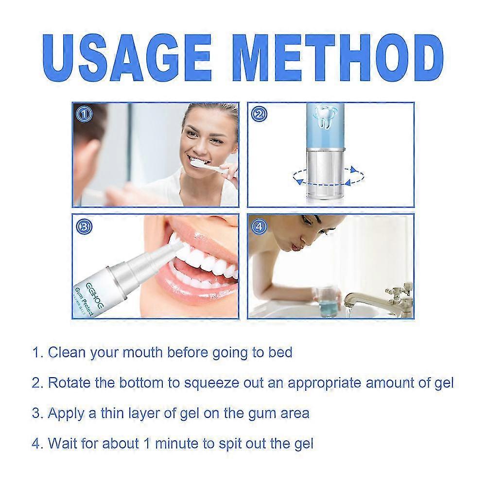 3pcs Gum Repair Gel Rebuilding Strengthen Whiten Remove Breath Inflammation Oral Tooth Bad Protect Anti Gingival Stains Recessio