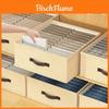 Cotton Linen Foldable Clothing Organizer With Dividers For Bedroom And Wardrobe Storage