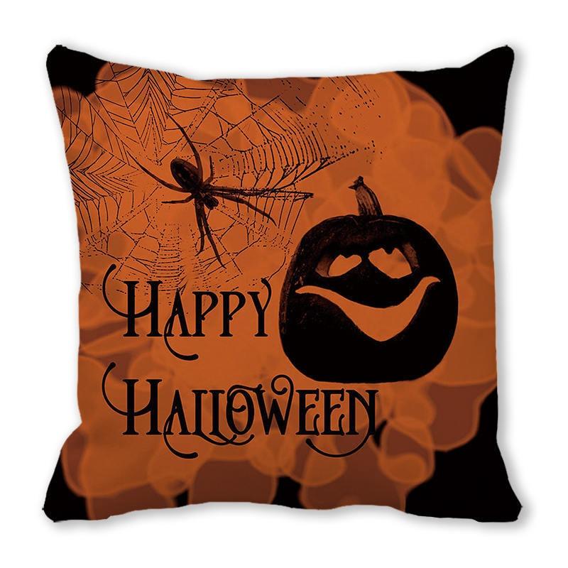 Kissenbezug für Halloween-Dekoration, schwarze Katze, Kürbislaternen-Muster, geeignet für Wohnzimmer, Sofa, Zimmerdekoration, Geschenk