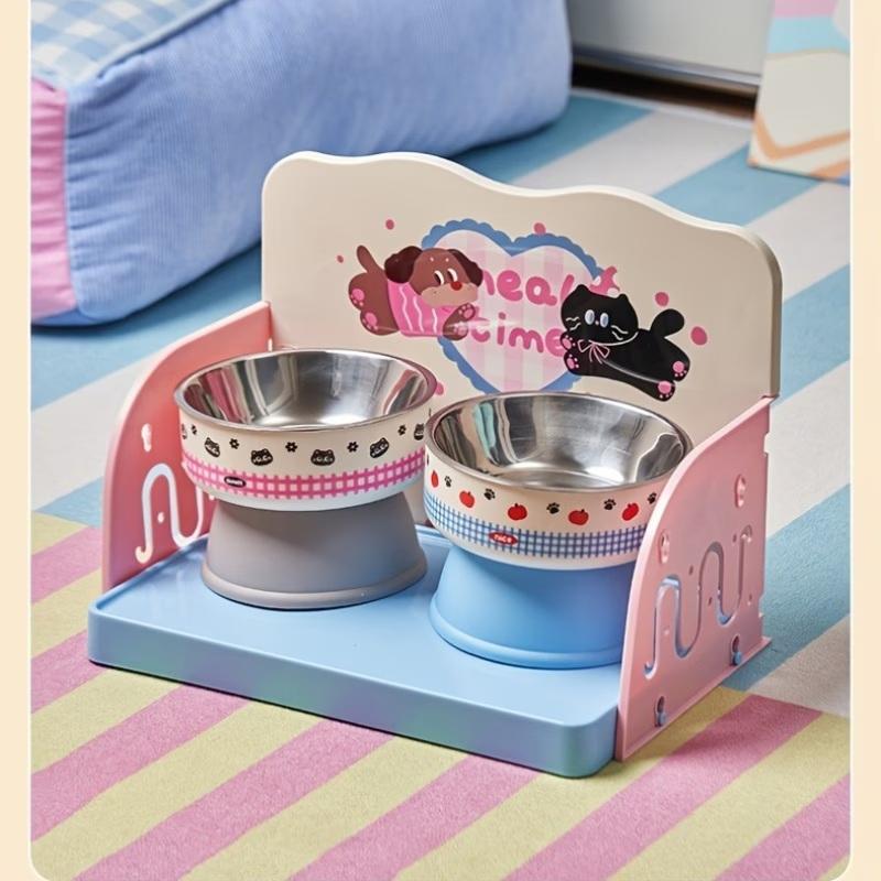 Pet Feeding Table For Cats And Dogs, Prevents Food Spills, Easy To Assemble And Clean, And Prevents Tipping Over.