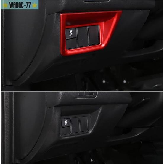 For Honda Accord 10th 2018-22 Red Bright Car Headlight Button Frame Cover Trim