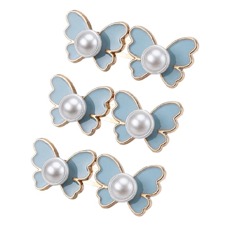 Pearls Butterfly Waist Fitness Buckles 3Pcs Adjustable Waist Reducers For Jeans And Trousers Women Wardrobes Essential