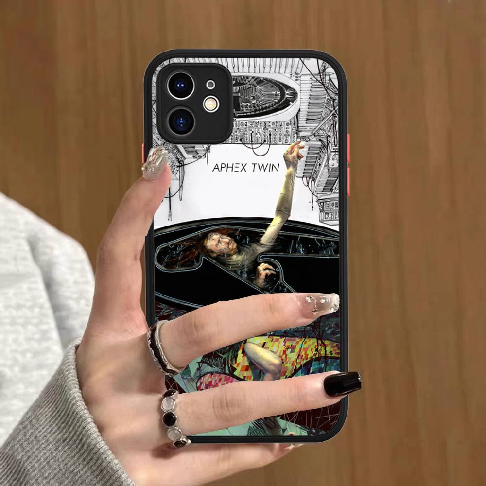 Musician A-Aphex T-Twin Phone Case For IPhone 16 15 14 13 12 11 Pro Max Plus X XS MAX Black Matte Phone Fundas