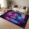 Music DJ Theme Soft Crystal Velvet Rug Custom Name & Text Print Non Slip Floor Rug for Bedroom Living Room