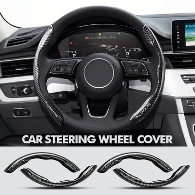 Car Carbon Fiber Steering Wheel Cover Anti-Slip Car Wheel Steering Covers For Jaguar S-Type F-Type X-Type F-Pace I-Pace E-Pace ZZ4