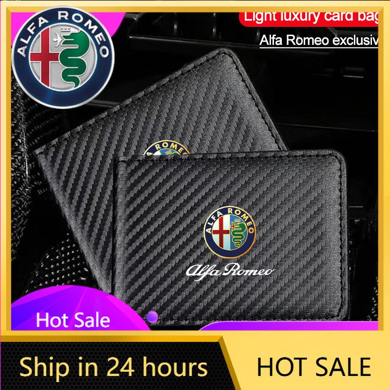 WAJDS1 Car Stickers For Alfa Romeo Car Driver's License Cover ID Credit Case Holder Driving Document Travel Pass Purse For Alfa Romeo 4