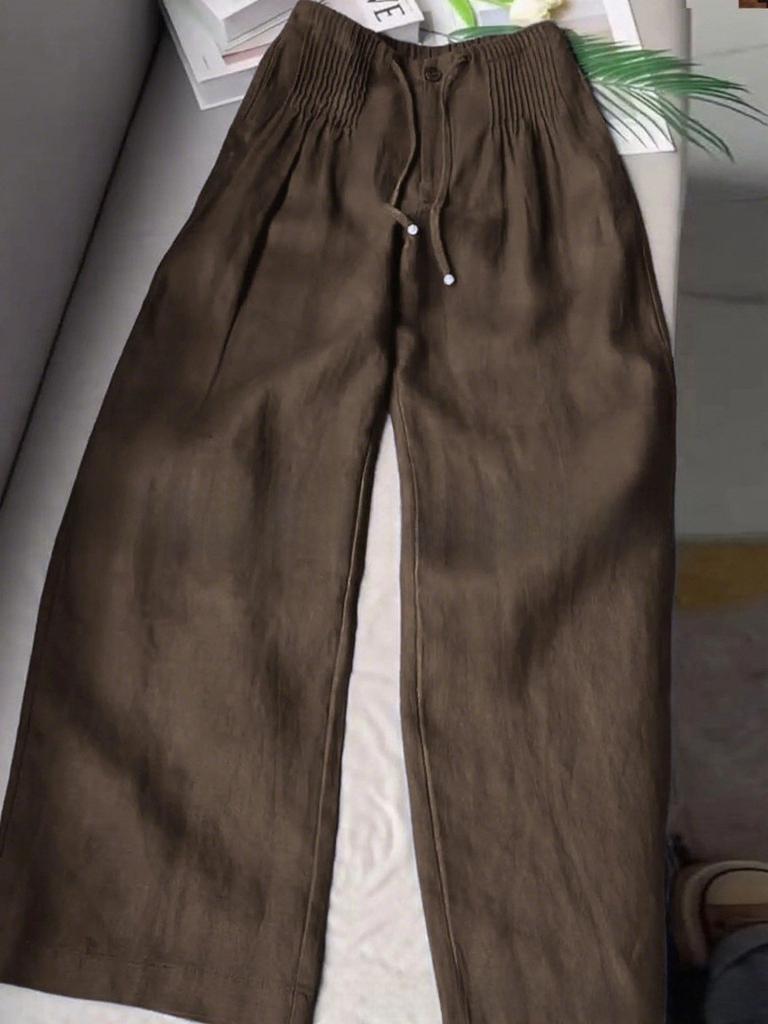 Casual Womens Pants With Drawstring And Button For Spring 2025 Comfortable Slim Fit