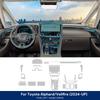 Tpu Interior Film for Toyota Alphard Vellfire 2024 Car Stickers Center Console Screen Dashboard Gear Door Windows Panel Decal