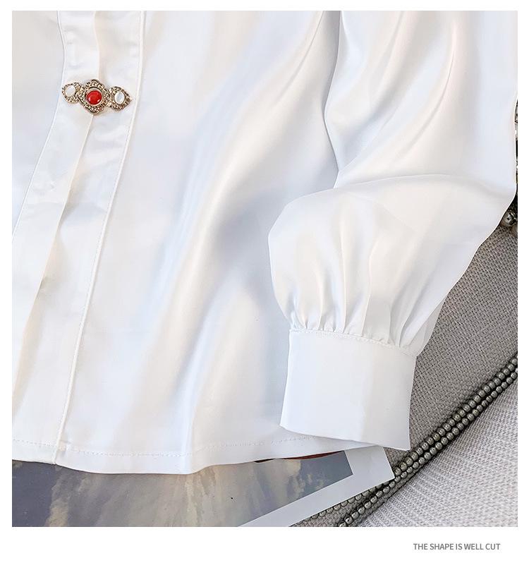 Authentic New Chinese Style Stand Collar Embroidered Shirt with Frog Buttons & Horse Face Skirt - Long Sleeve National Style Top