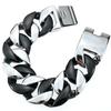 32mm Width Bling Massive 316L Stainless Steel Steel & Black Hip Hop Bracelet Designer Chrams