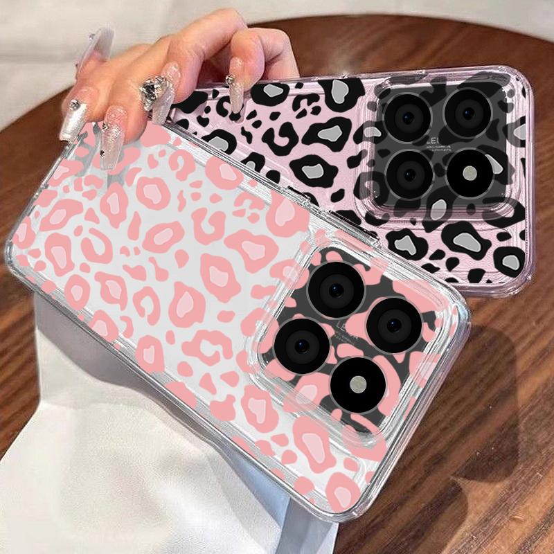 Leopard Print Phone Case For Xiaomi Redmi Note 15 Pro 4G Funda Redmi Note 14 13 Pro 5G Clear TPU Silicone Soft Cover