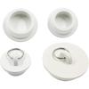 4 Pack Sink Bathtub Plug Rubber Sink Stopper White Bath Tub Drain Stoppers with Pull Ring for Kitchen, Bathtub,Laundry Sink(White)