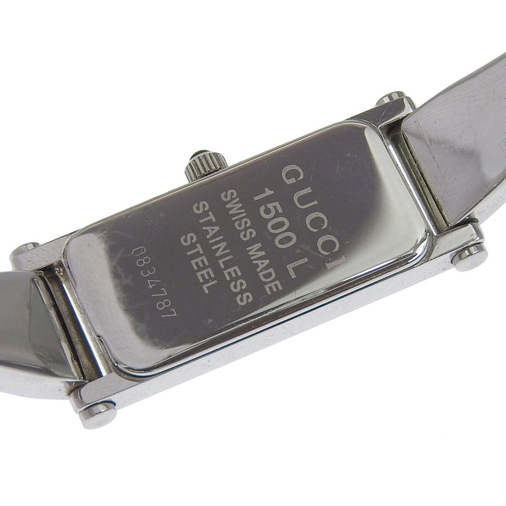Gucci Watches 1500L blackDial Stainless Steel Quartz Analog Display Women Used