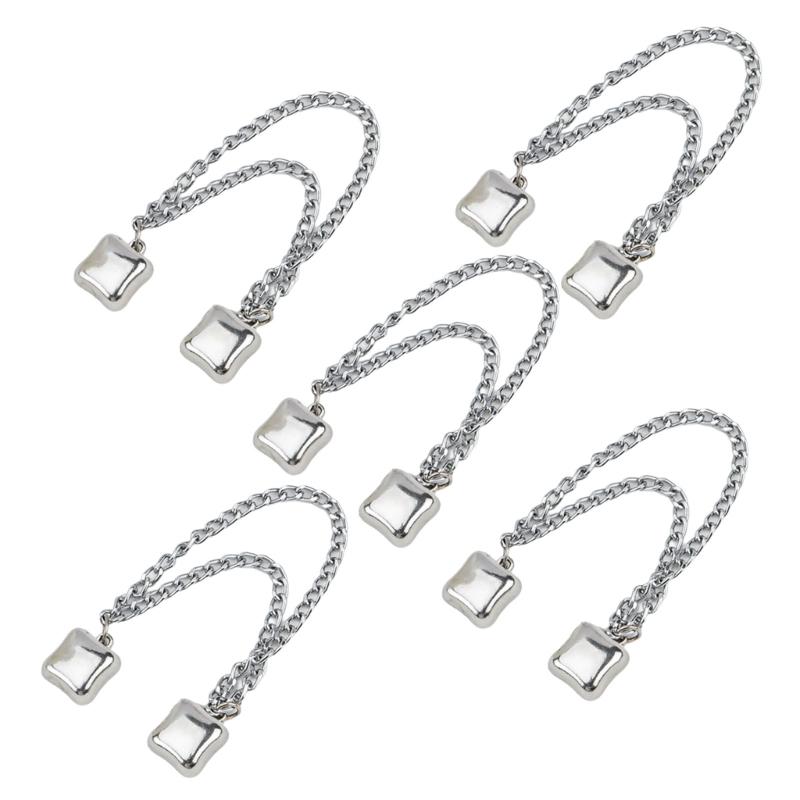 5Pieces Magnetic Pants Cuffs Fasteners, Pants Hems Fasteners Clip Strong Magnets Clip for Pants Trousers to Make Shorter