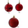 Set di palline di Natale elettroplaccate da 6 cm: 6 pezzi di ornamenti in plastica PS, opachi lucidi, verniciati a polvere, confezionati in scatola di PVC per decorazioni festive.
