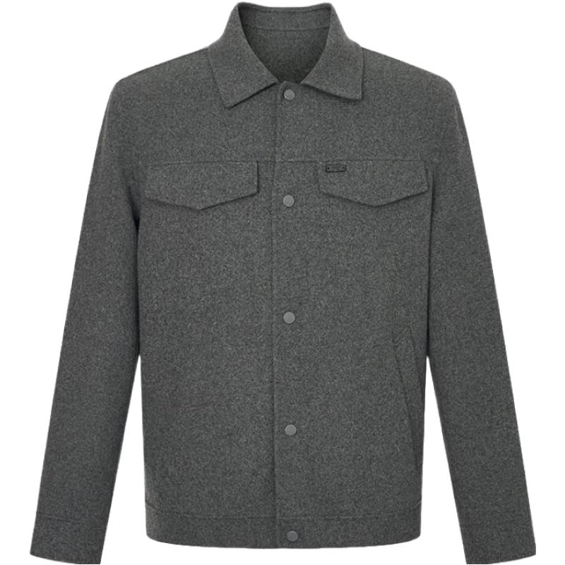 HAZZYS Men's Wool Blend Shirt-Style Jacket