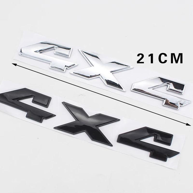 3D ABS Silver Black Logo 4X4 Emblem Car Trunk Decal For 4X4 Stikcer Accessories