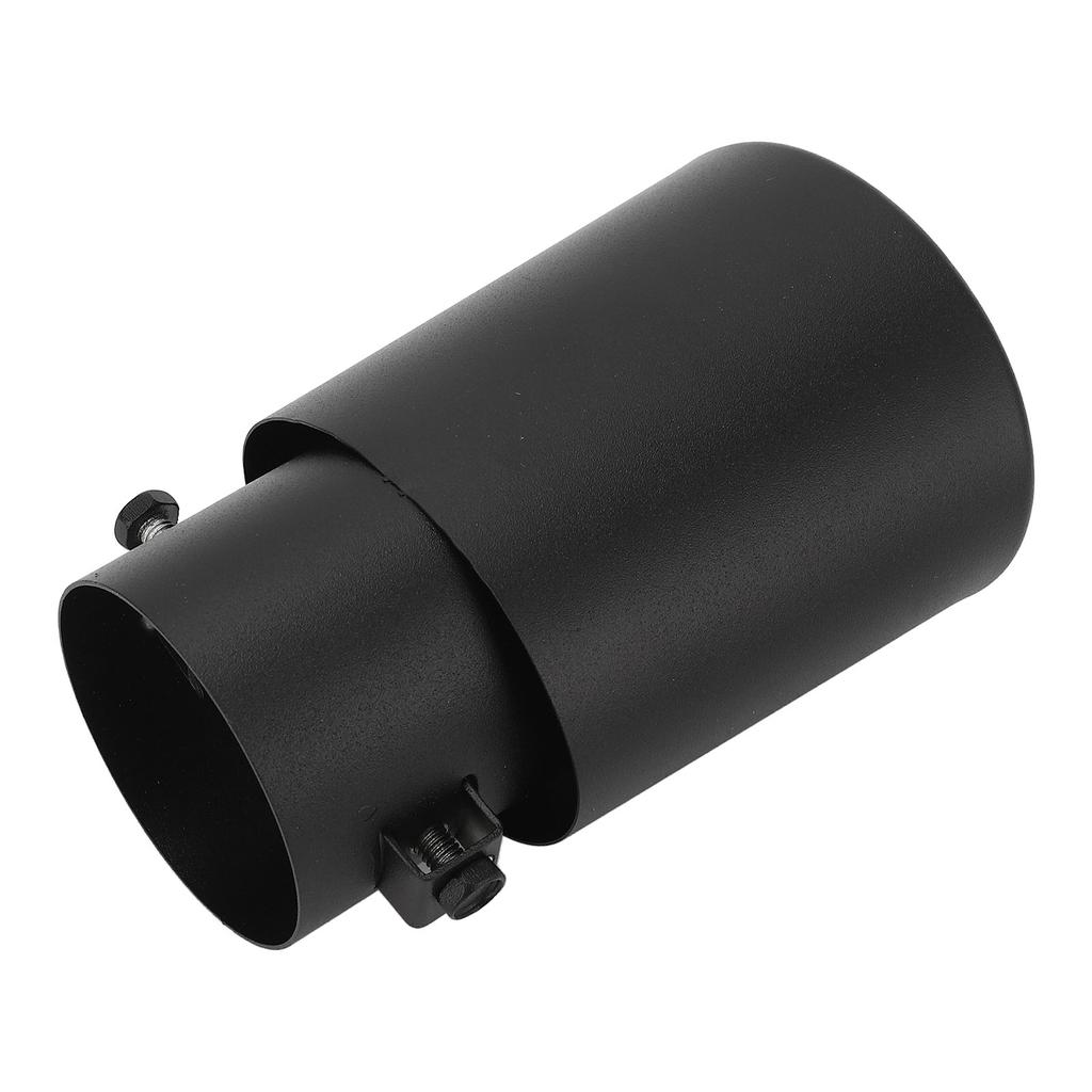 Auspuffrohrspitze, Aluminiumlegierung, gebürstetes Schwarz, langlebig, Auspuffspitze, Heckkehle, universell für Auto-Heckauspuff