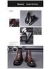 Men's Genuine Leather High-Top Martin Boots with Velvet Lining - Stylish and Warm Motorcycle Work Boots