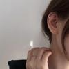 925 Silver Simple Korean Zircon Mini Cross Stud Earrings for Teen Women Daily Life Party Jewelry