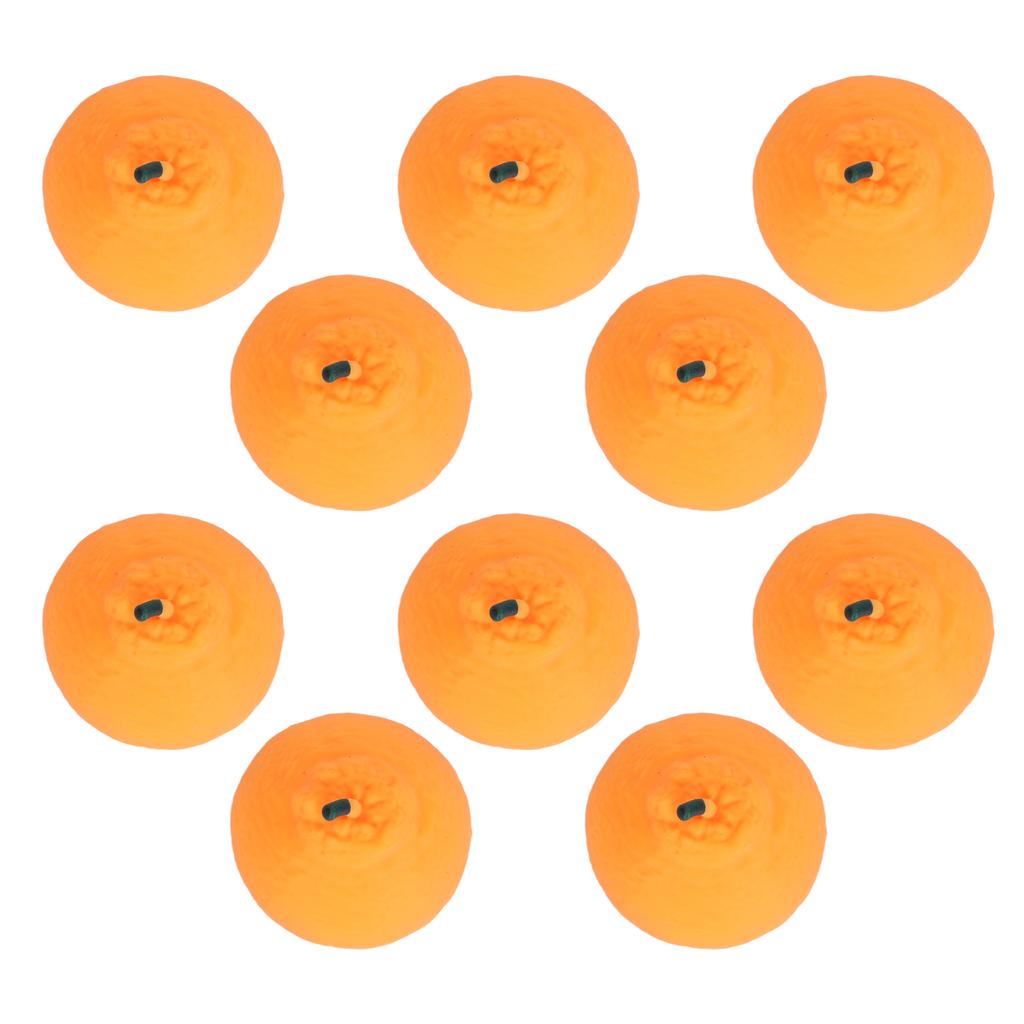 10pcs Squeeze Toys Lifelike Orange Squish Toys Cute Fruit Stress Relief Squishes Toy Interesting Decompression Toys
