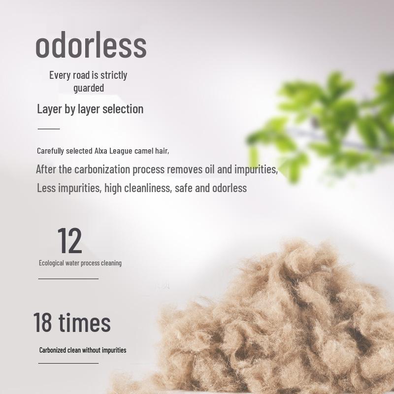 Camel Wool Winter Quilt - Thick, Warm, Double Layer, 10 Jin Cotton & 8 Jin Wool Core